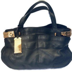 Jimmy Choo Black Leather Shoulder Bag